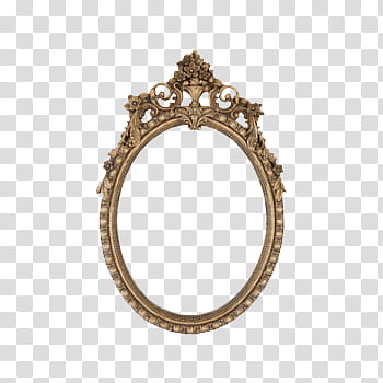 Oval gold frame transparent background PNG clipart