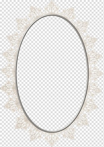 Oval gray frame , Circle Oval Mirror Thomas Sabo, lace frame transparent background PNG clipart