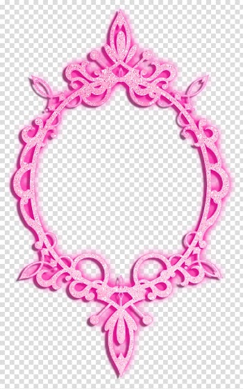 Oval pink frame filter, Glitter frame Pink , Pink Sparkle transparent background PNG clipart