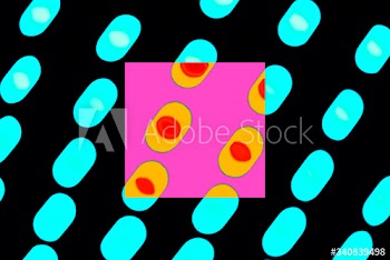 Oval shaped seamless pattern background