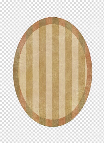 Oval Striped Frame, brown wooden frame transparent background PNG clipart