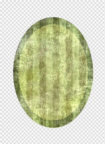 Oval Striped Frame, green abstract transparent background PNG clipart