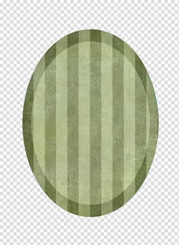 Oval Striped Frame, green transparent background PNG clipart
