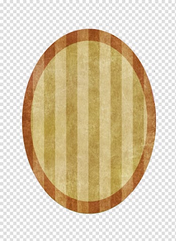 Oval Striped Frame, oval brown and beige illustration transparent background PNG clipart
