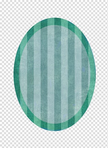 Oval Striped Frame, oval green transparent background PNG clipart