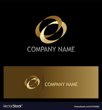  					Ovale connection gold logo vector image														