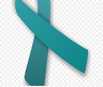 Ovarian cancer Ovary Gynaecology Awareness ribbon - acupuncture ribbon 