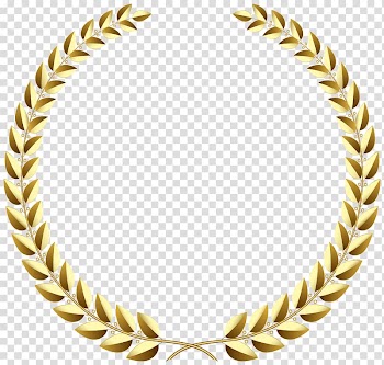 Ovate leaves , Laurel wreath Gold , gold transparent background PNG clipart