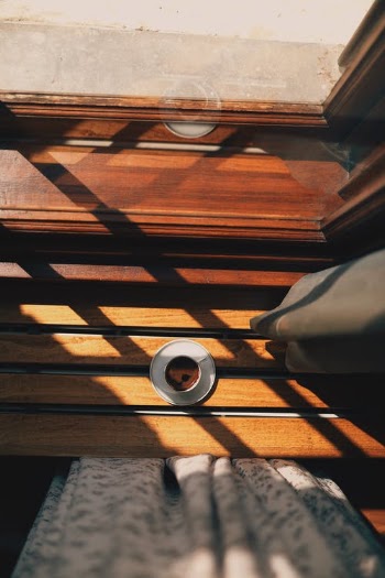 Overhead Shot of a Cup of Coffee on a Windowsill · Free Stock Photo