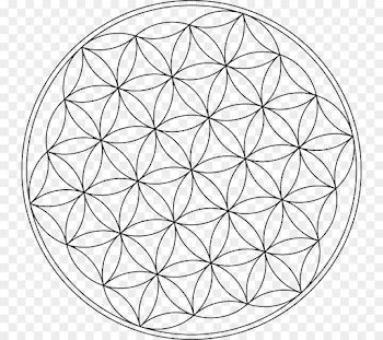 Overlapping circles grid Symbol Flower Drawing - life symbol png ...