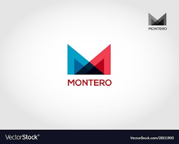 Overlay m logo design template vector image