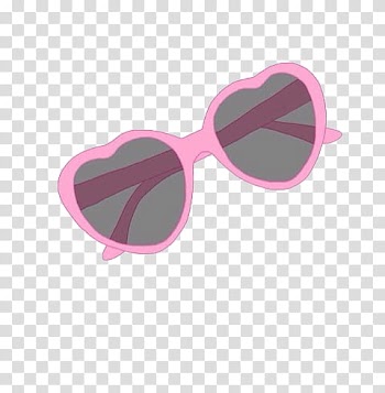 Overlays, pink framed heart sunglasses transparent background PNG clipart