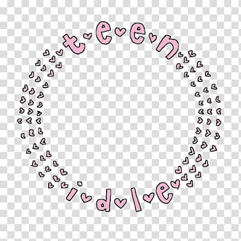 Overlays, pink hearts and teen idle illustration transparent background PNG clipart