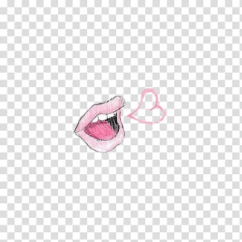 Overlays , pink lip and heart transparent background PNG clipart