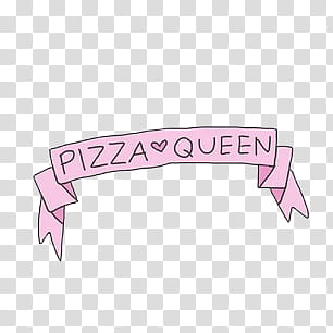 OVERLAYS, Pizza Queen ribbon transparent background PNG clipart