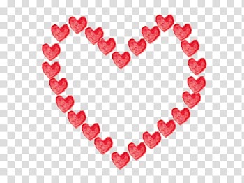 OVERLAYS, red heart illustration transparent background PNG clipart