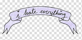 Overlays S, i hate everything ribbon graphic transparent background PNG clipart