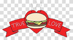Overlays tipo , hamburger with ribbon transparent background PNG clipart
