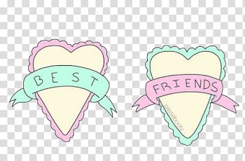 Overlays, two heart-shaped best friends arts transparent background PNG clipart