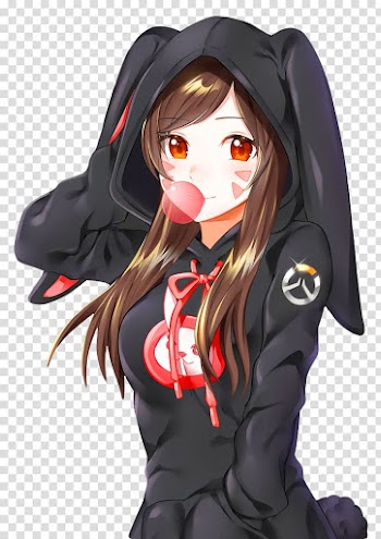 Overwatch D.Va Anime Drawing Manga, Anime transparent background PNG clipart