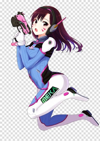 Overwatch D.Va Fan art Anime, Anime transparent background PNG clipart