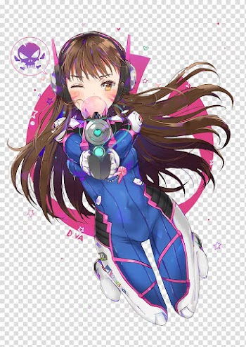 Overwatch Desktop Anime D.Va Fan art, Anime transparent background PNG clipart