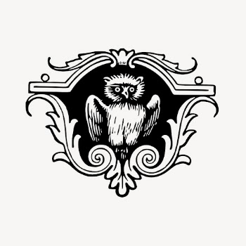 Owl baroque ornament clipart, vintage | Free Vector - rawpixel