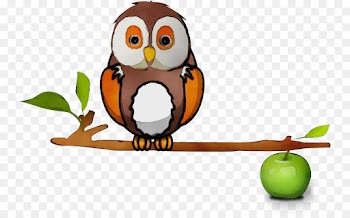 owl bird cartoon clip art branch