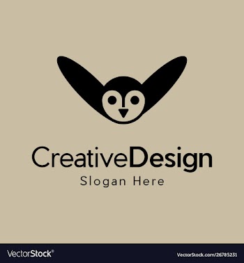 Owl bird flying creative logo vector image