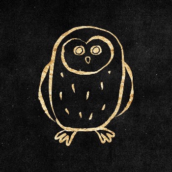 Owl bird sticker, gold aesthetic | Free PSD Illustration - rawpixel