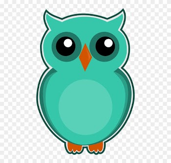 Owl, Blue, Green, Cartoon, Bird, Cute, Animal, Nature - Gambar Burung Hantu Kartun