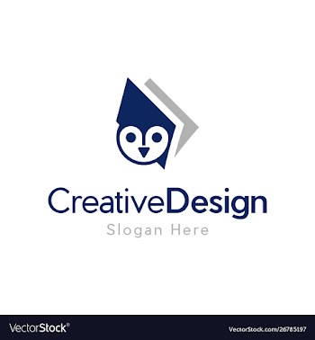 Owl book education creative business logo vector image
