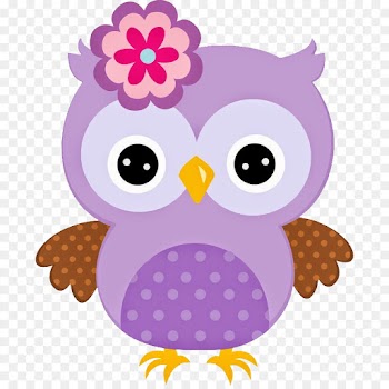 owl clip art bird of prey pink purple