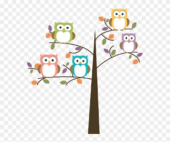 Owl Clip Art Border - Flour Sack