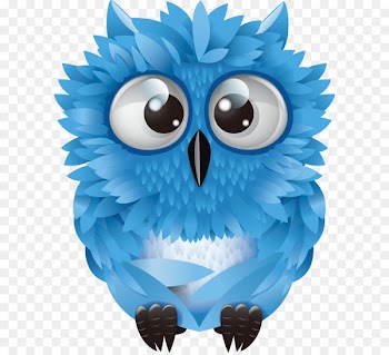 Owl Clip art - Vector cute blue owl 