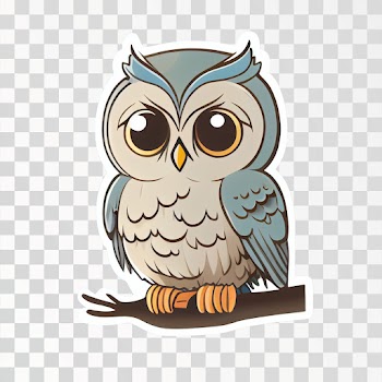 Owl Die Cut PNG transparent