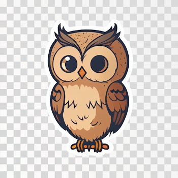 Owl Die Cut PNG transparent