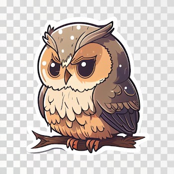 Owl Die Cut PNG transparent