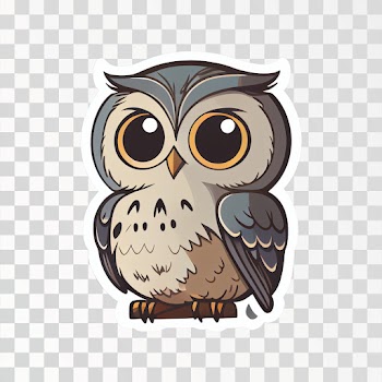 Owl Die Cut PNG transparent