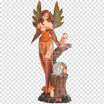 Owl Figurine Autumn Forest Fantasy Statue, Crystal Light transparent background PNG clipart