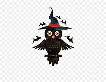 Owl Halloween Jack-o'-lantern Illustration - owl 