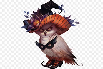 Owl Halloween witch Desktop Wallpaper - easter illustration 