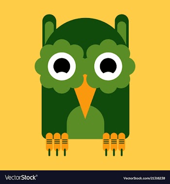 Owl - icon design on background vector image