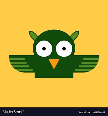 Owl - icon design on background vector image
