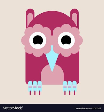 Owl - icon design on background vector image