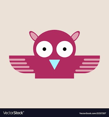 Owl - icon design on background vector image
