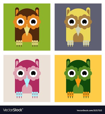 Owl - icon design on background vector image