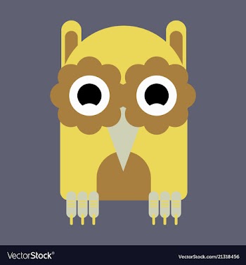 Owl - icon design on background vector image