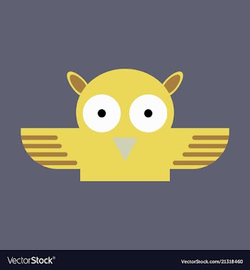 Owl - icon design on background vector image