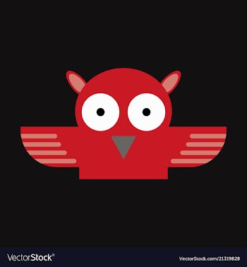 Owl - icon design on background vector image